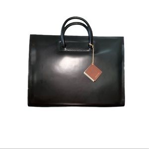 Pratesi Alberti tote black, genuine with documentation. Made in Italy NWT